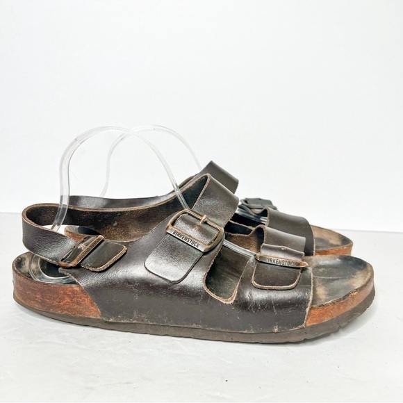 Birkenstock Milano Oiled Leather Habana Sandals Size 43 10 Women’s
